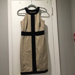 Tan & Black Cocktail Dress